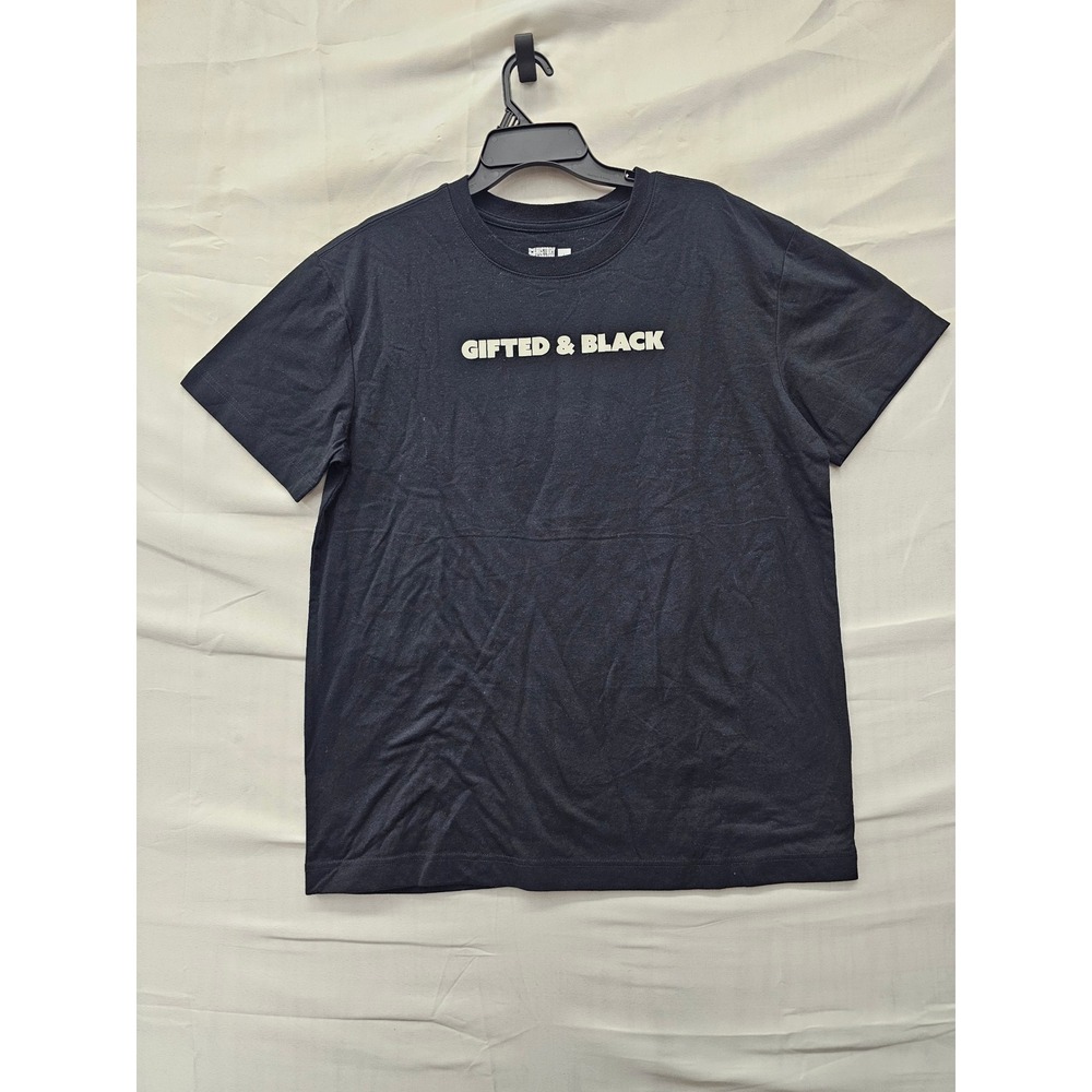 Black History Month Mens Gifted & Black Graphic Tee Black Cotton Size Large